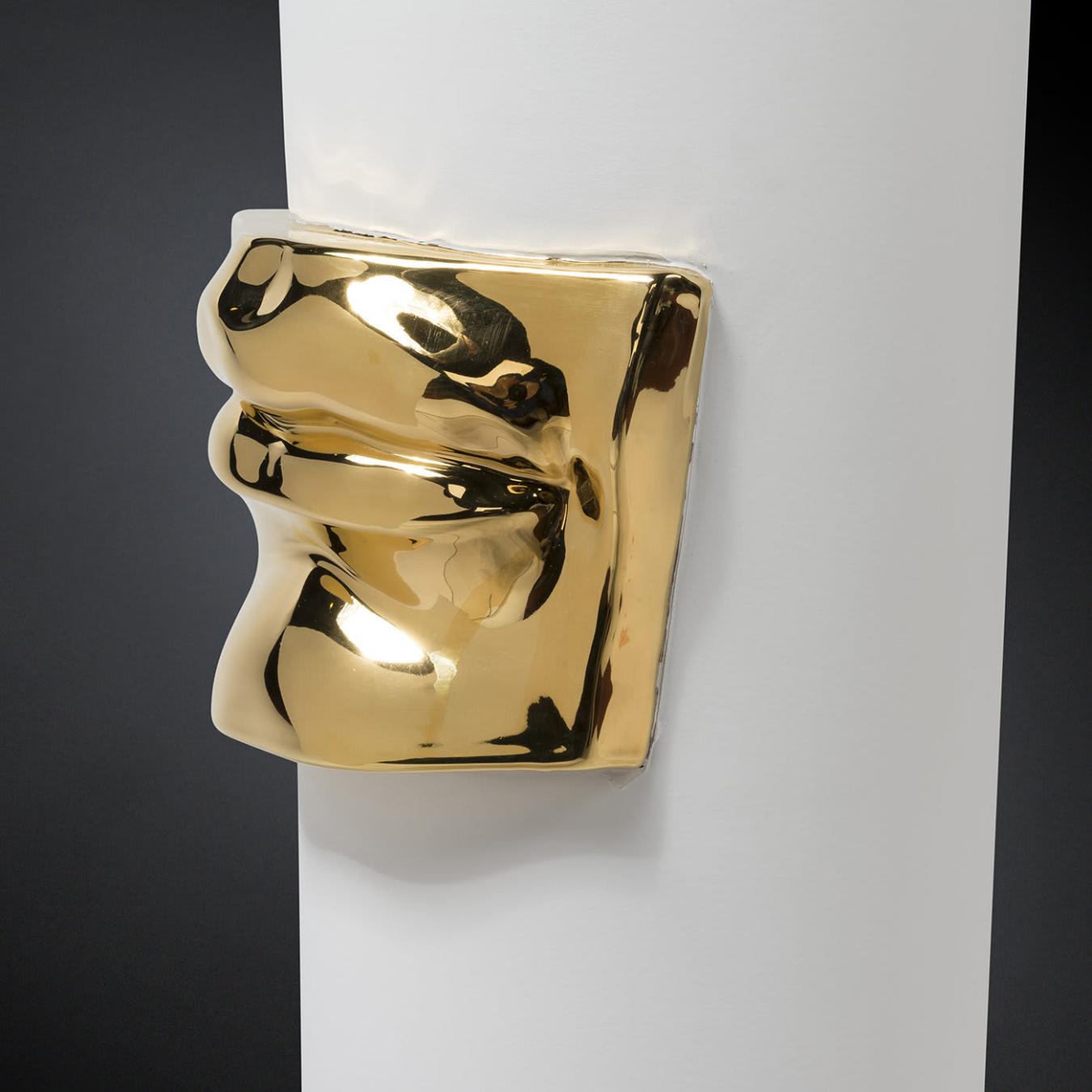 David Mouth Gold Finish Vase