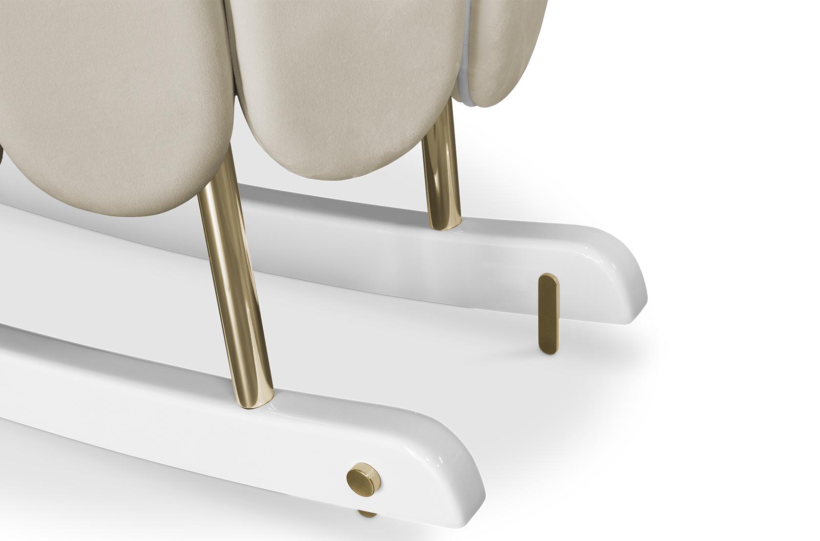 Lotus Beige Rocking Crib