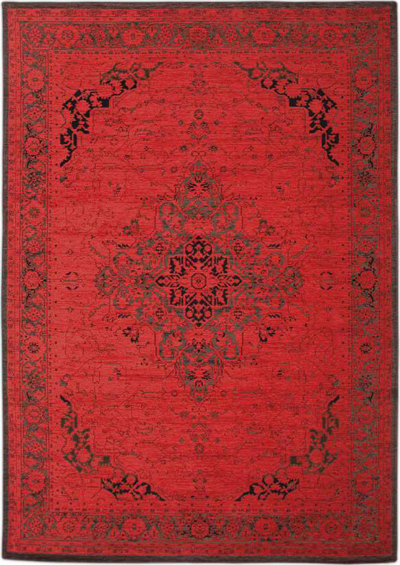 Heriz Antique Scarlet Rug ☞ Size: 140 x 200 cm