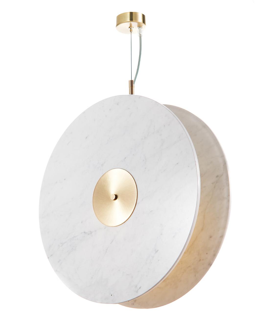 Double Marble Pendant Light