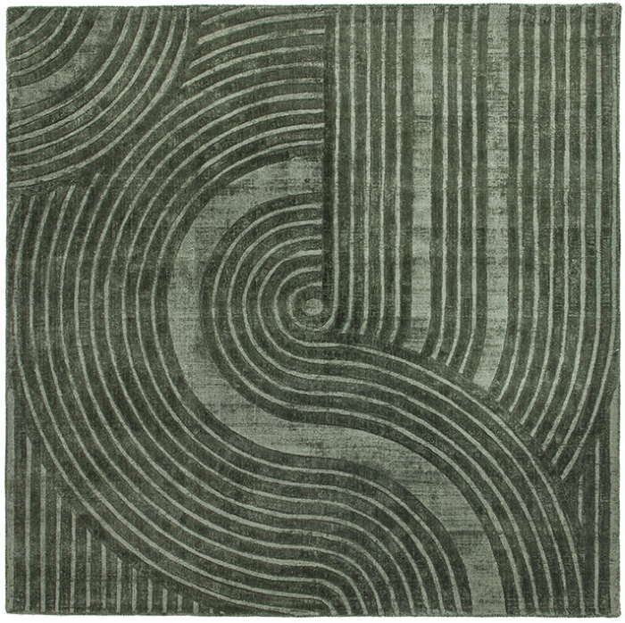 Modern Designer Green Rug ☞ Size: 160 x 230 cm