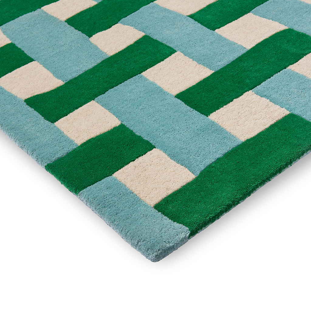 Basket Weave Em/Aquama Rug