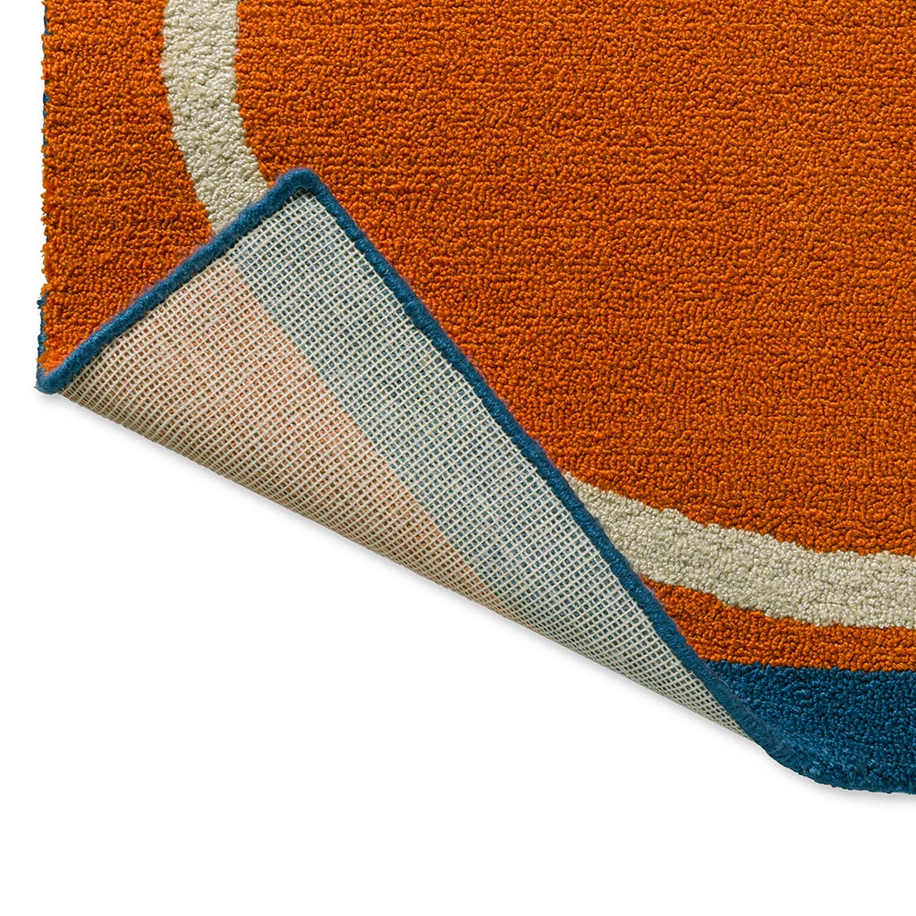 Linear Stem Orange Outdoor Rug