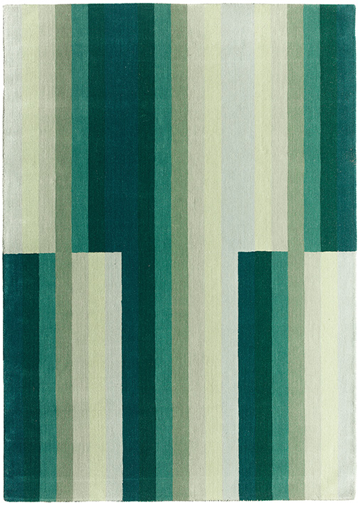 Handloom Wool Green Rug