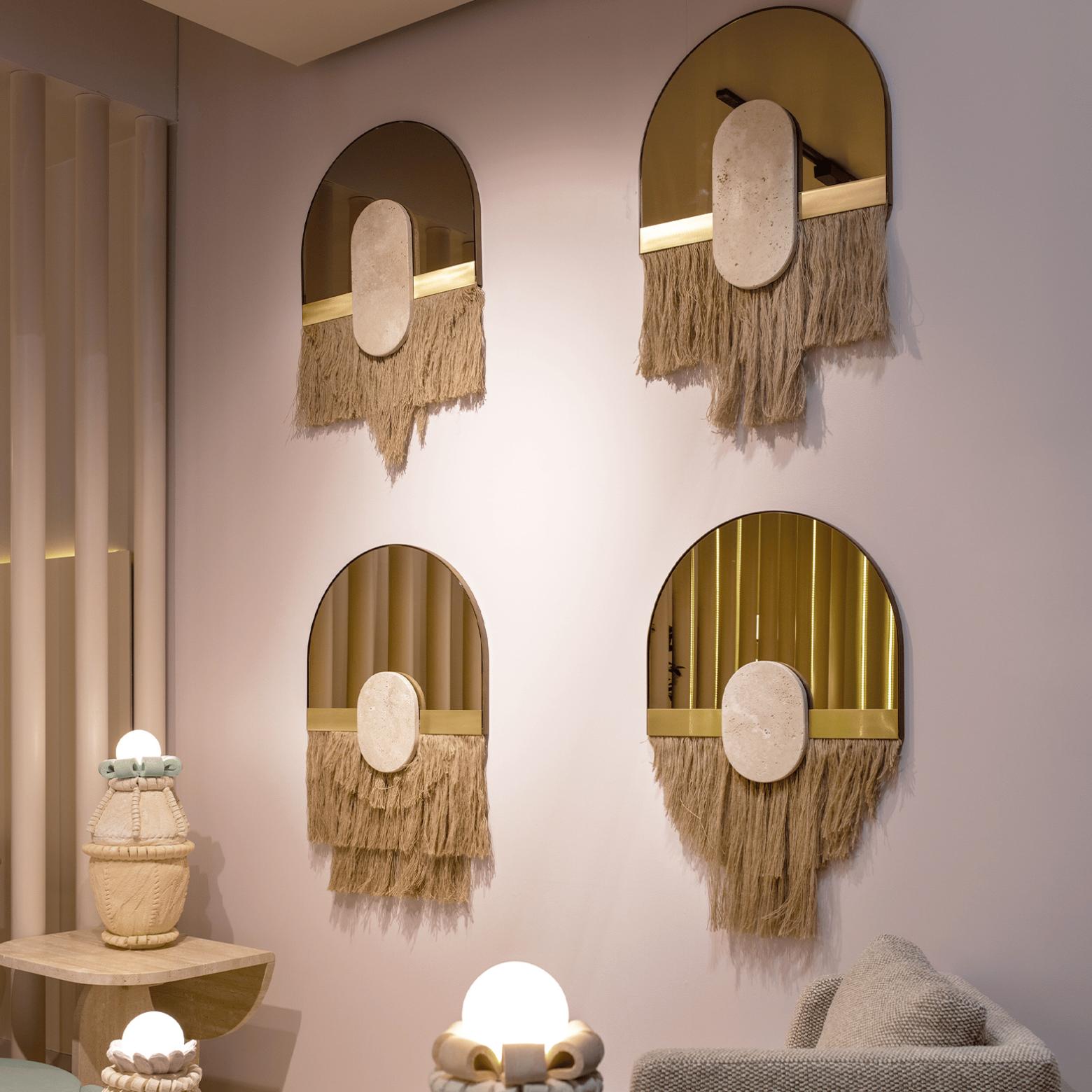 Souk Ecru Linen Decorative Mirror