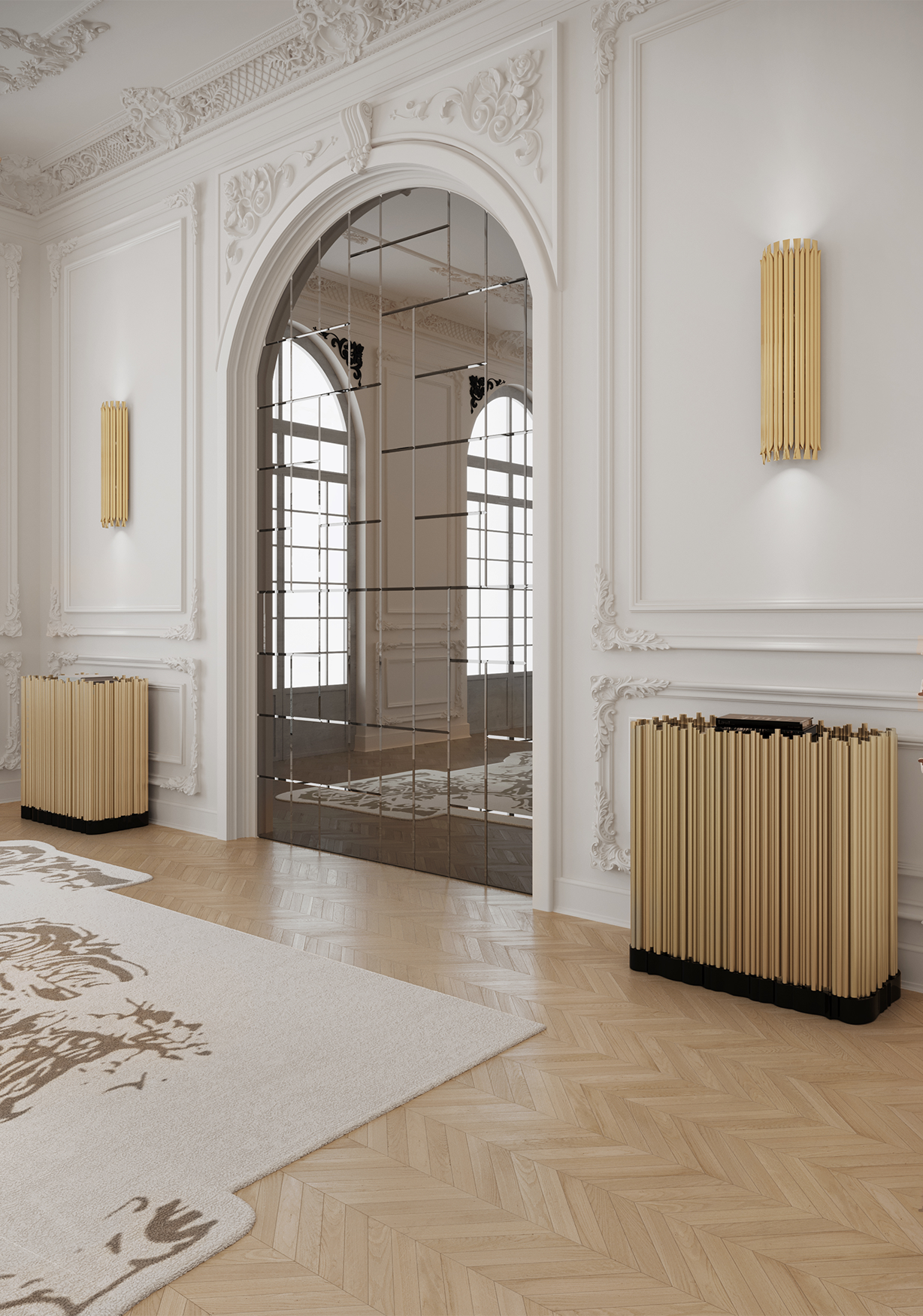 Harmony 2-Doors Gold Sideboard