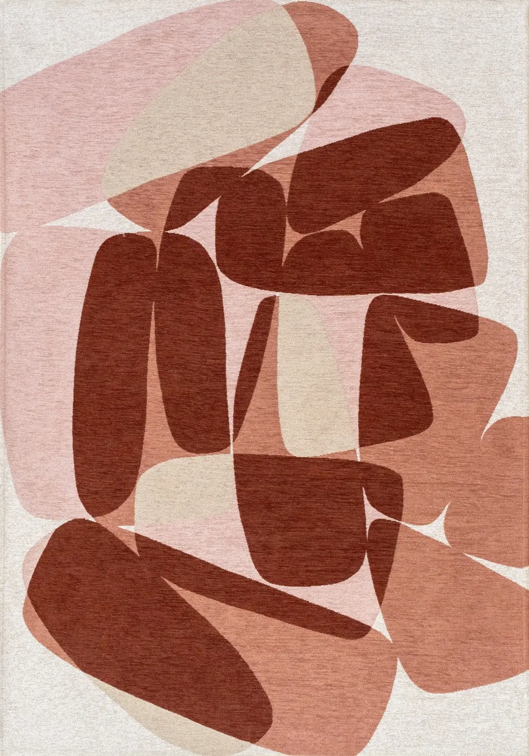 Stones Cherry Mocha Rug | Size: 140 × 200 cm