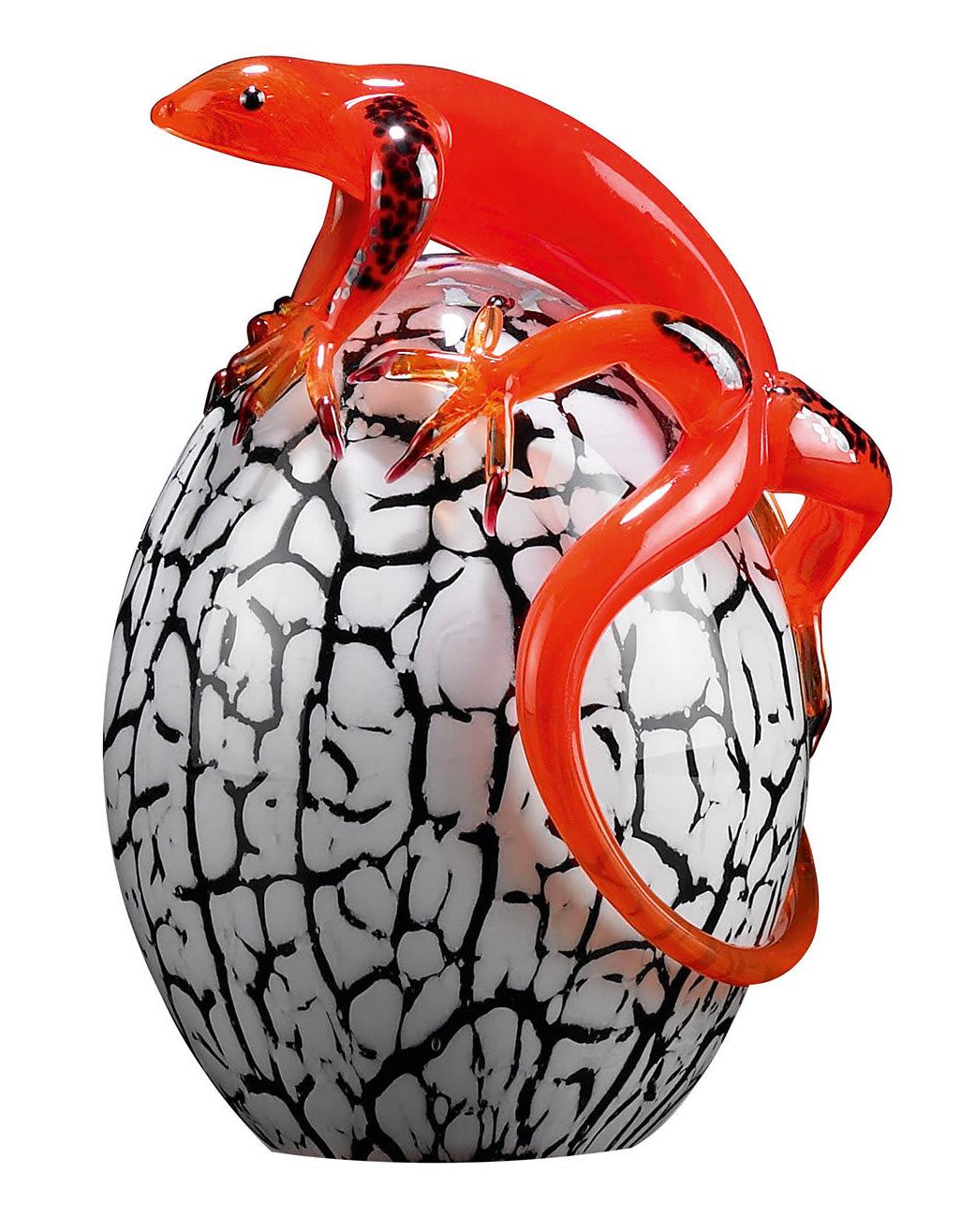 Glass Egg with Gecko Detail