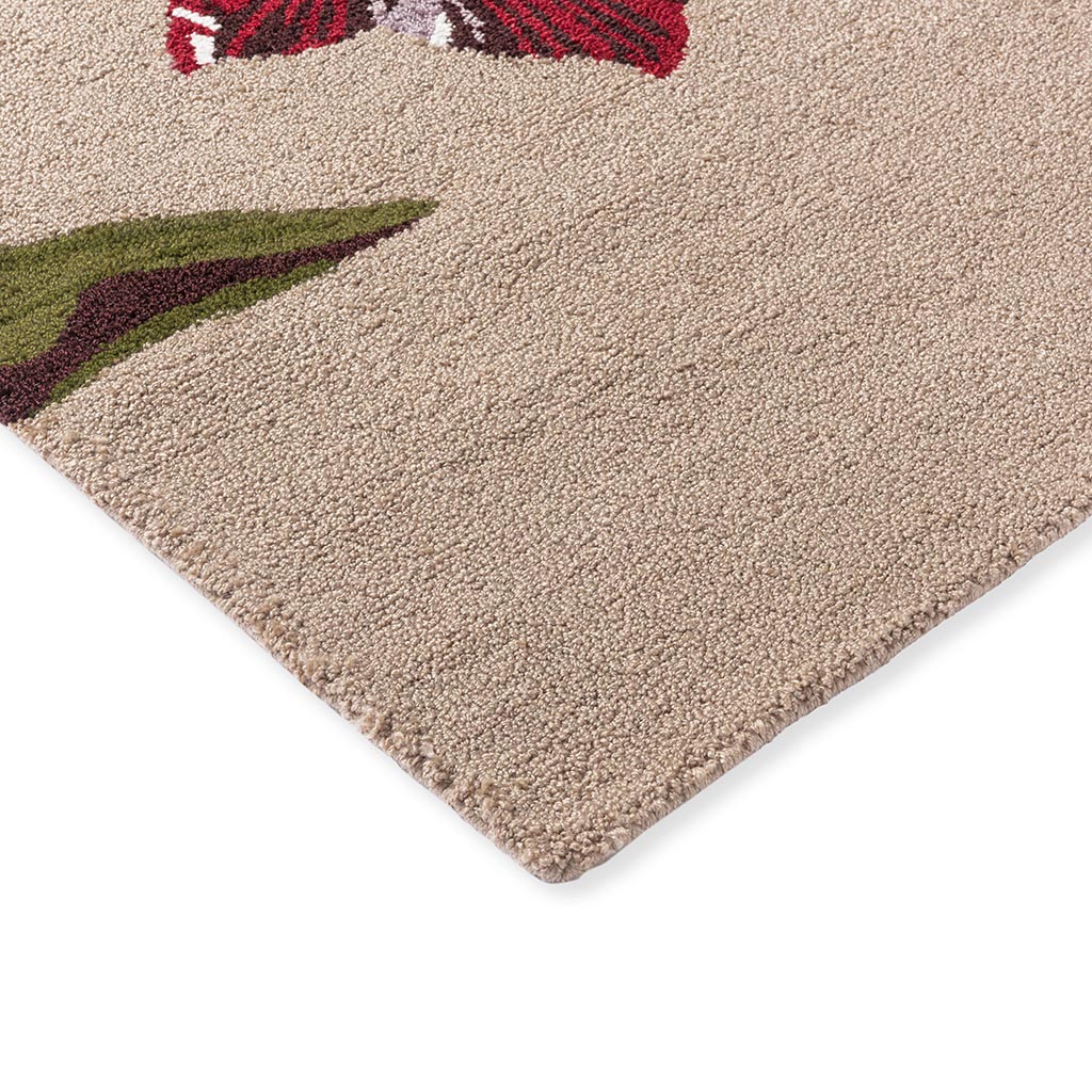 Botanical Tulip Beige/Red Outdoor Rug