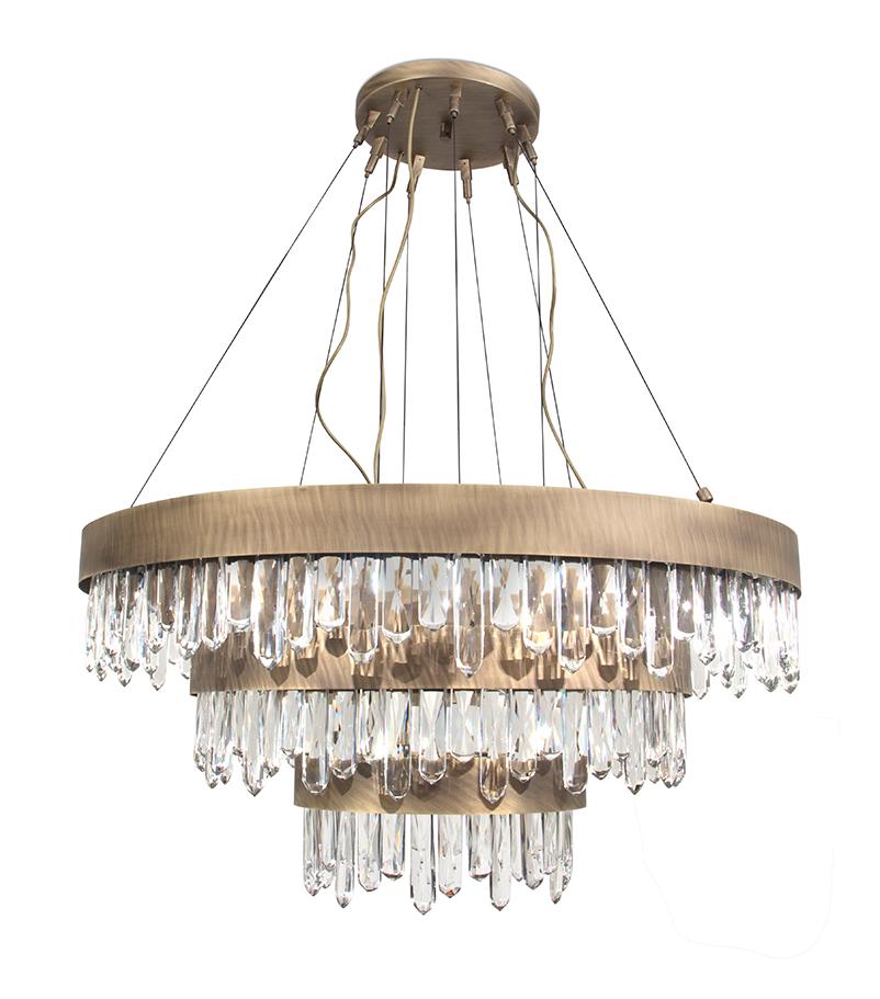 Brass Cascade Chandelier