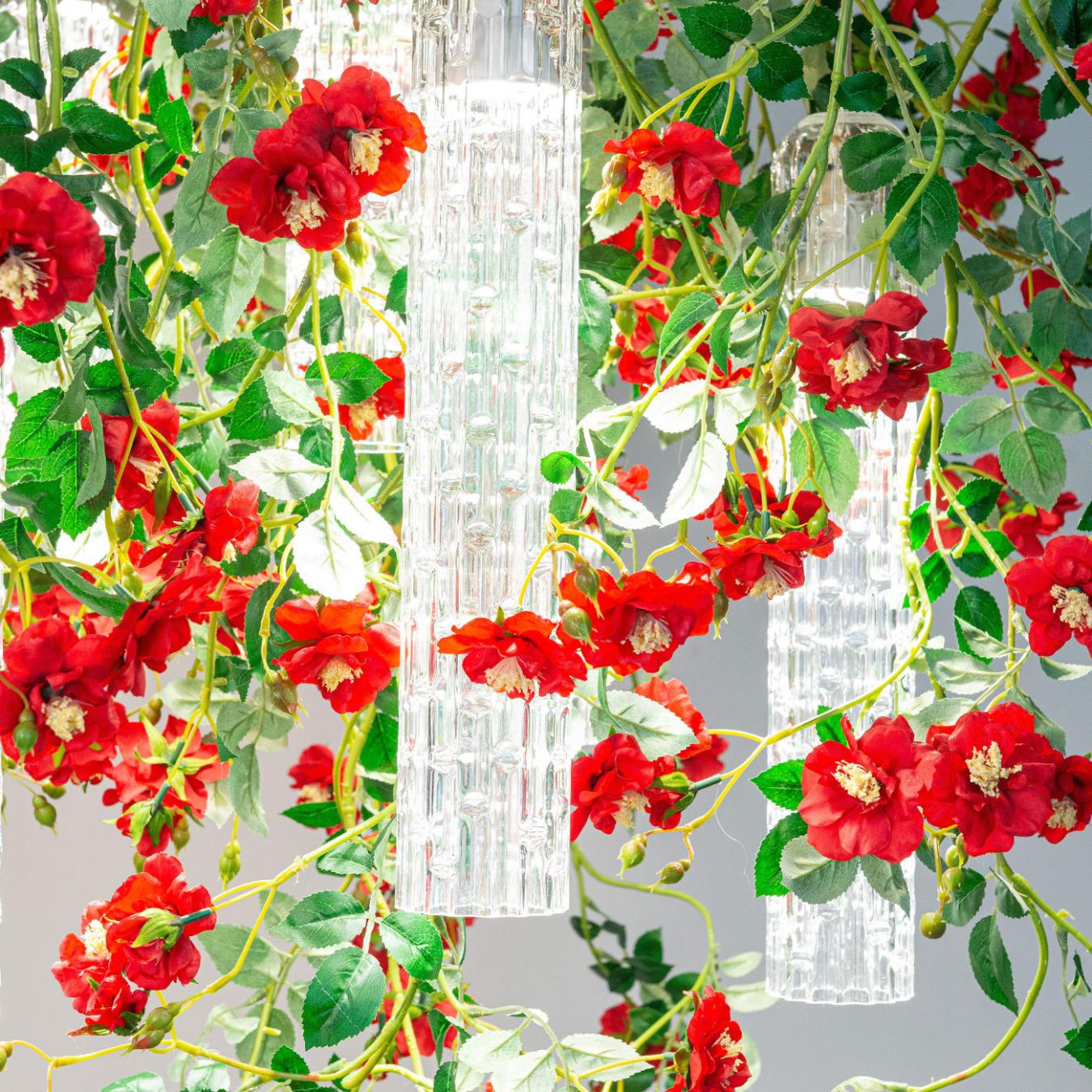 Red Roses Large Chandelier