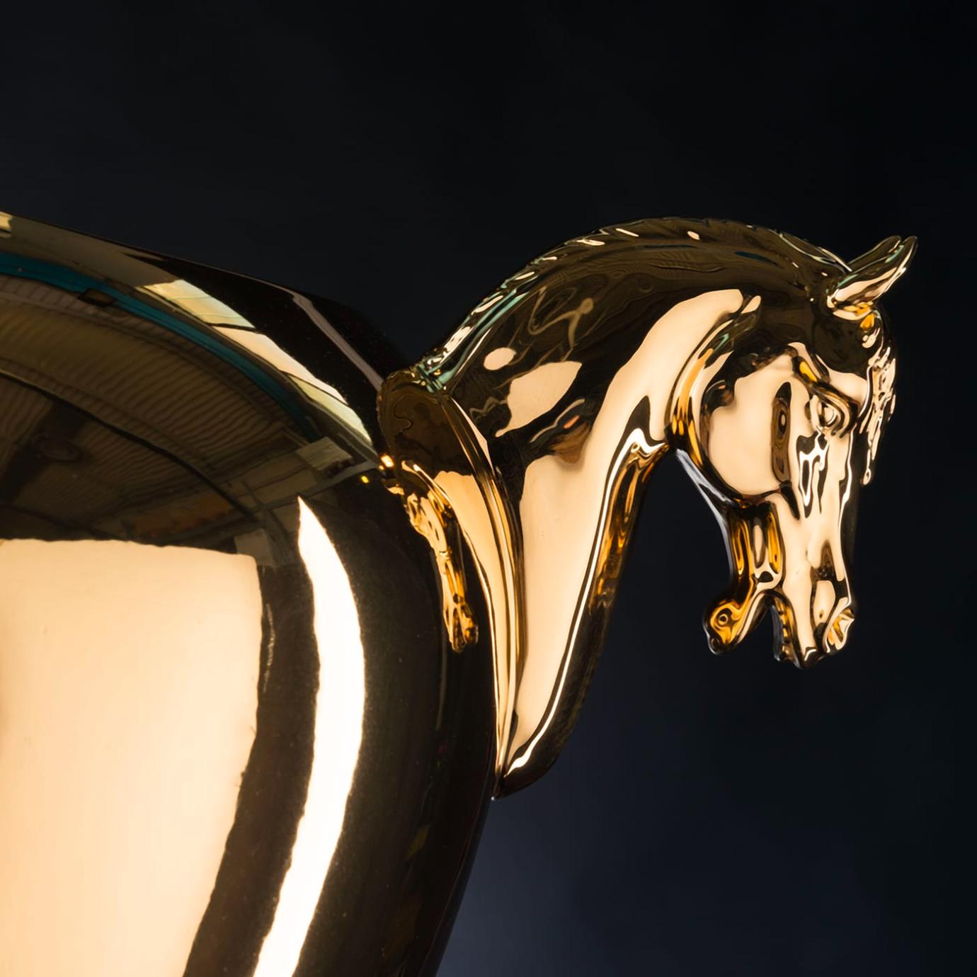 Horse Gold Accent Vase