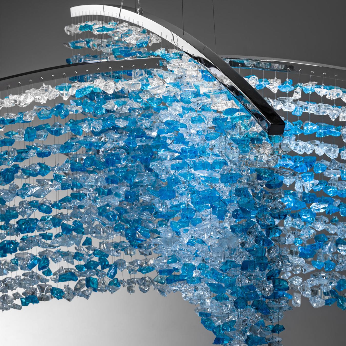 Blue Murano Glass Chandelier