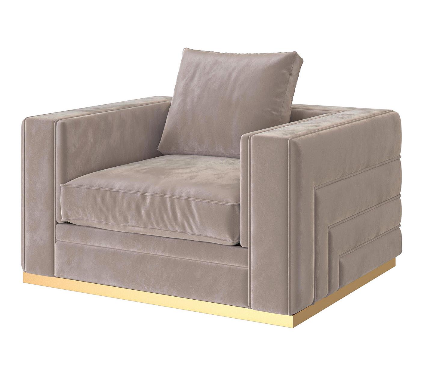 Labyrinth Beige Armchair