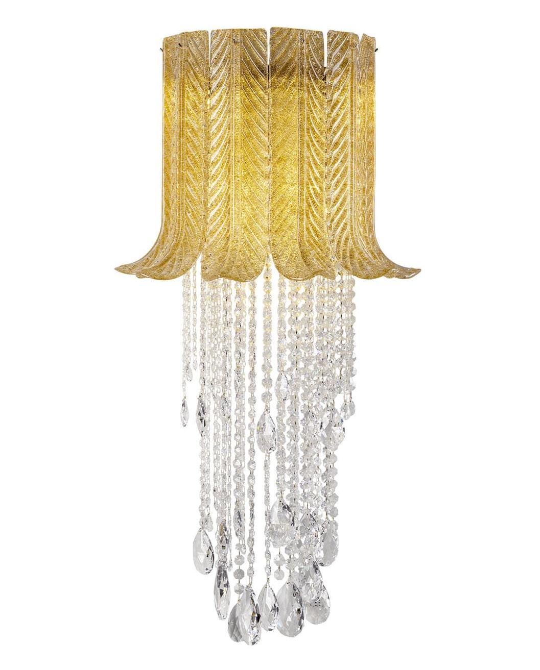 Venetian Glass Leaf Wall Sconce