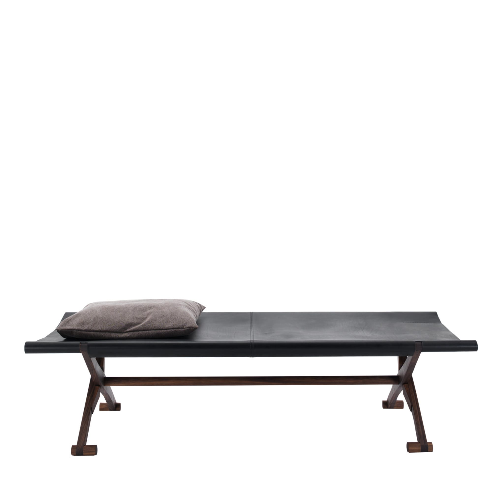 Branda Frosted Leather Bench
