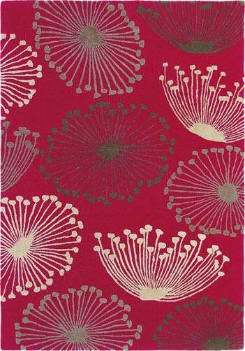 Sanderson Dandelion Red Rug