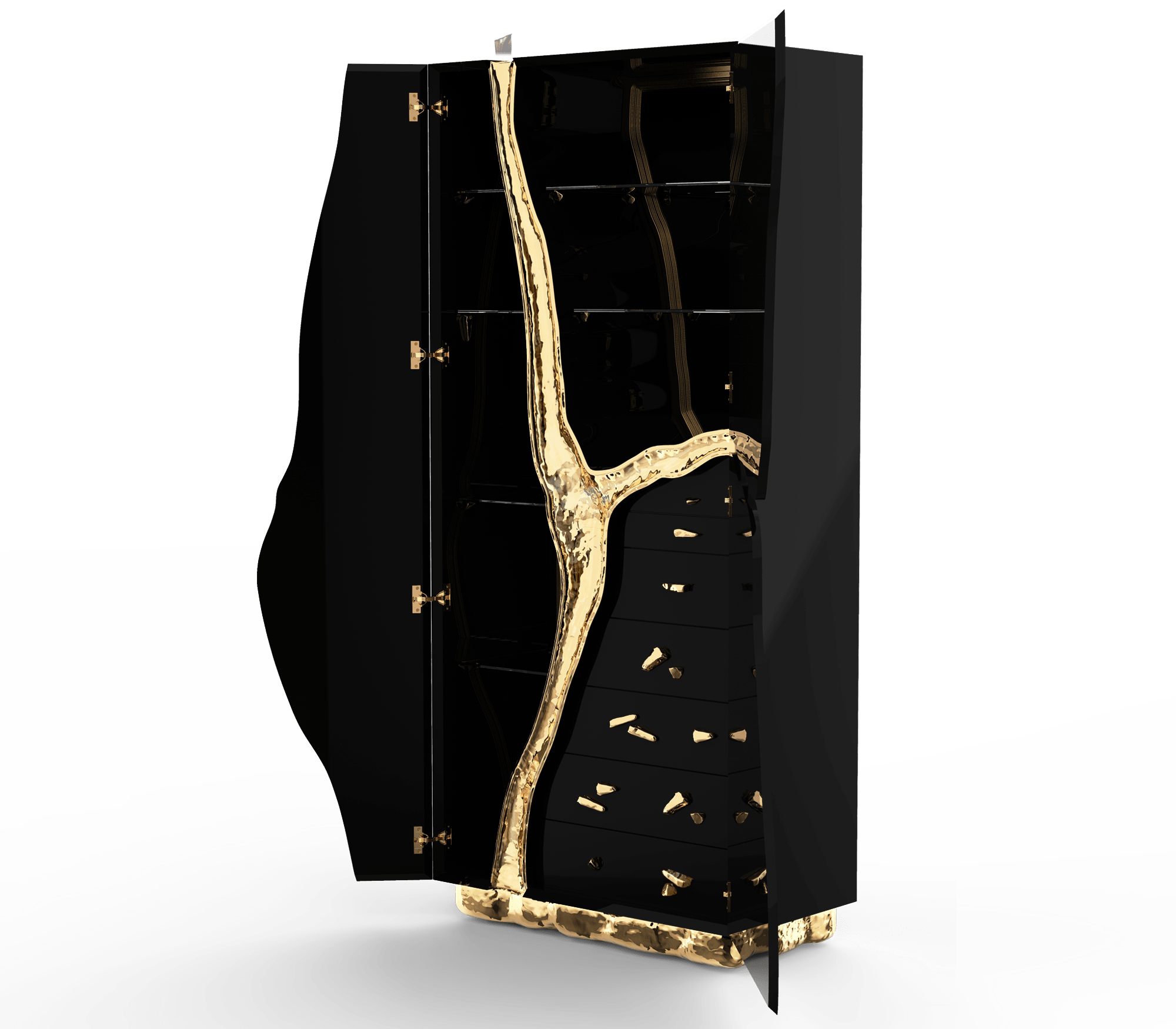 Fissure Black Designer Cabinet