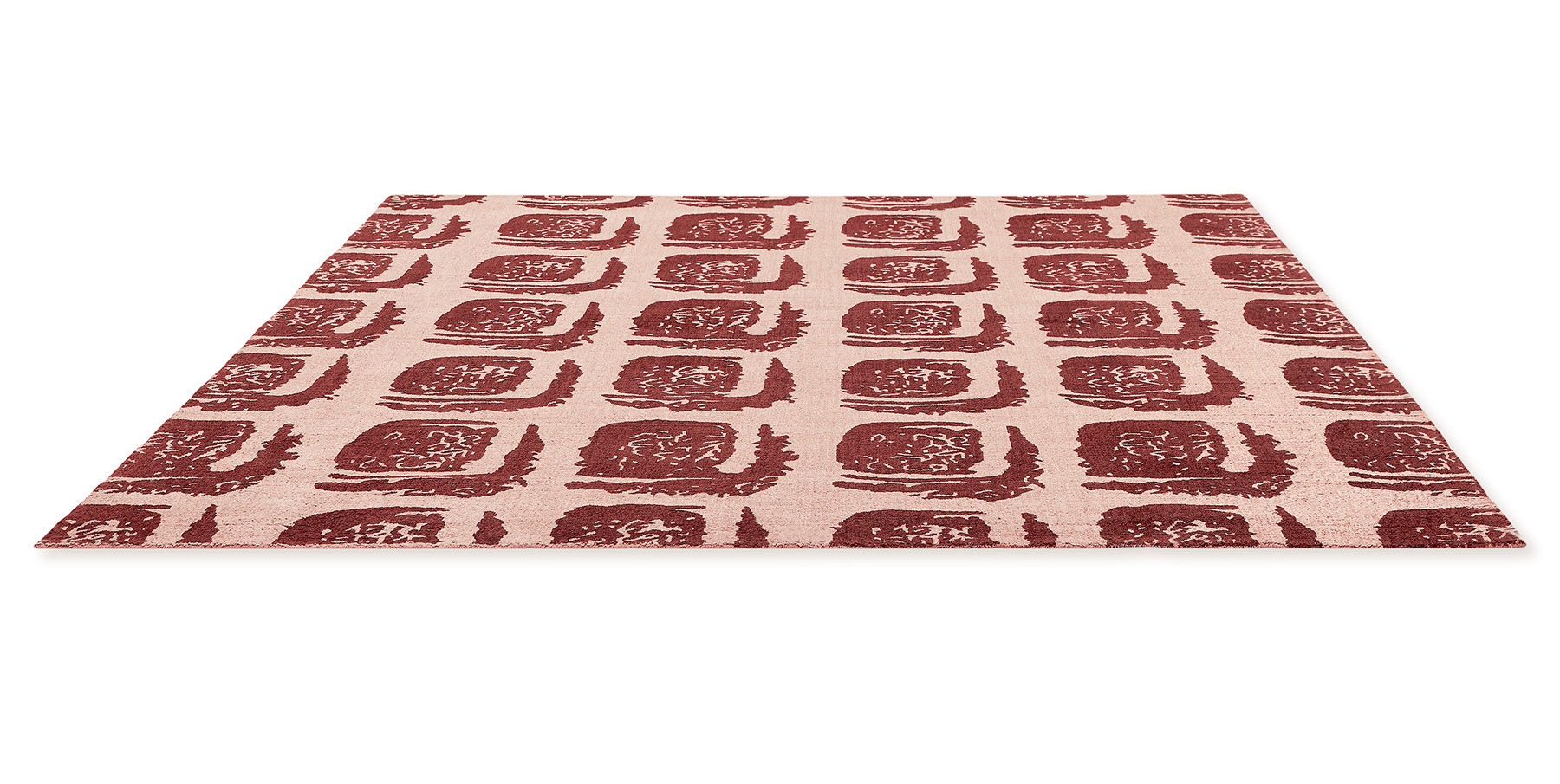 Woodblock Red Rug ☞ Size: 170 x 240 cm