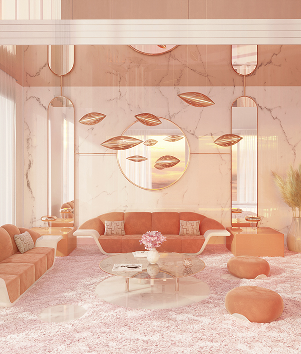 Carina Pink Stool - 3