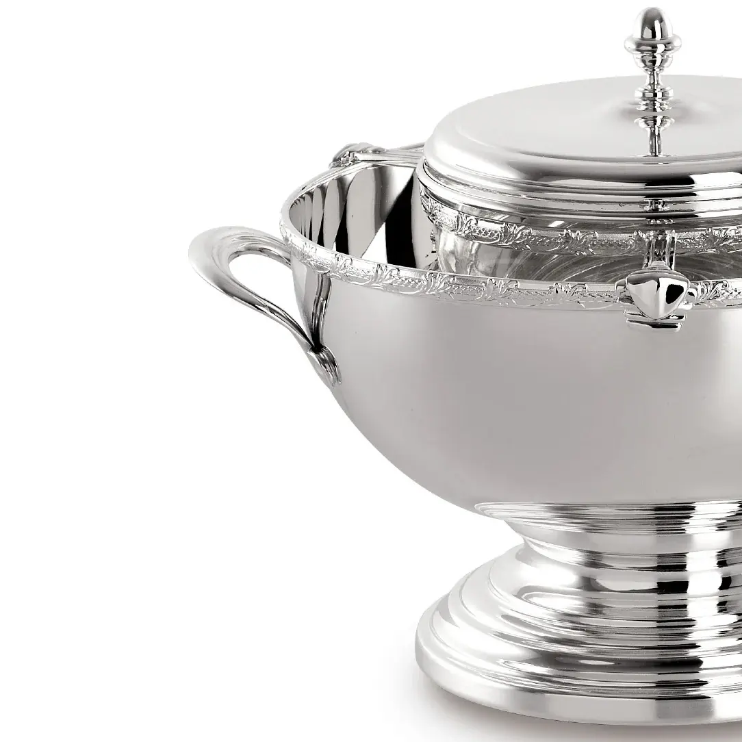 Silver Caviar Serving Bowl