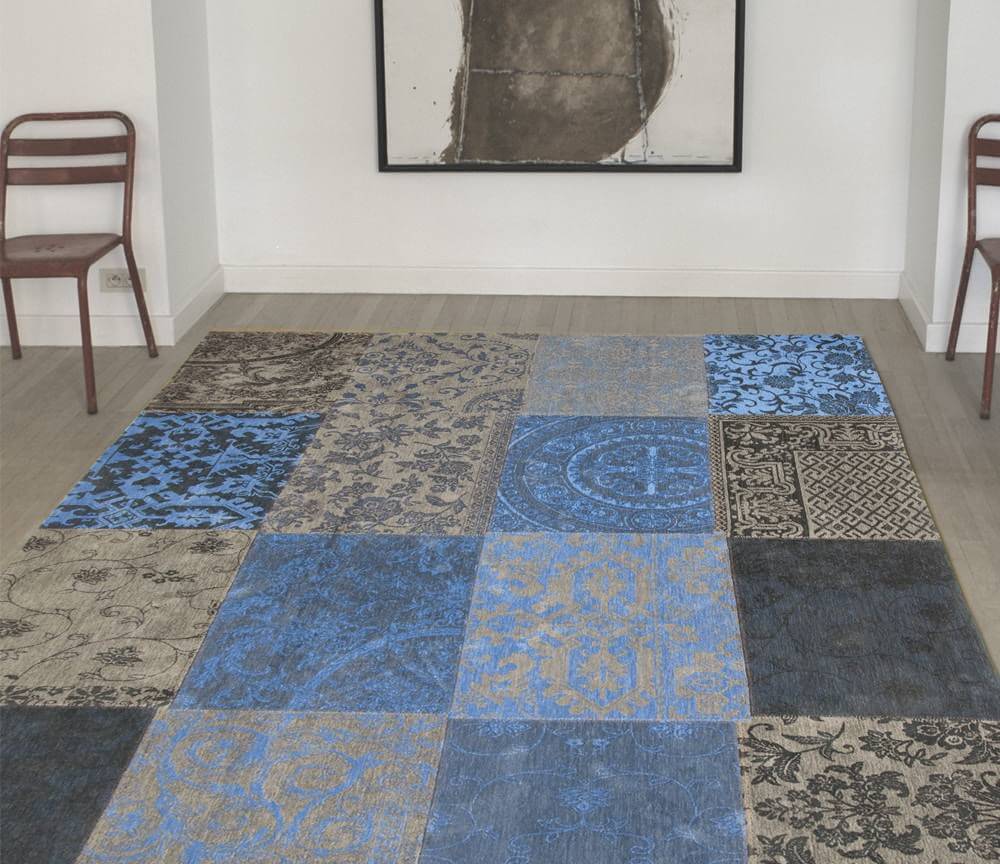 Patchwork Rug Multi Forget Me Not ☞ Size: 140 x 200 cm