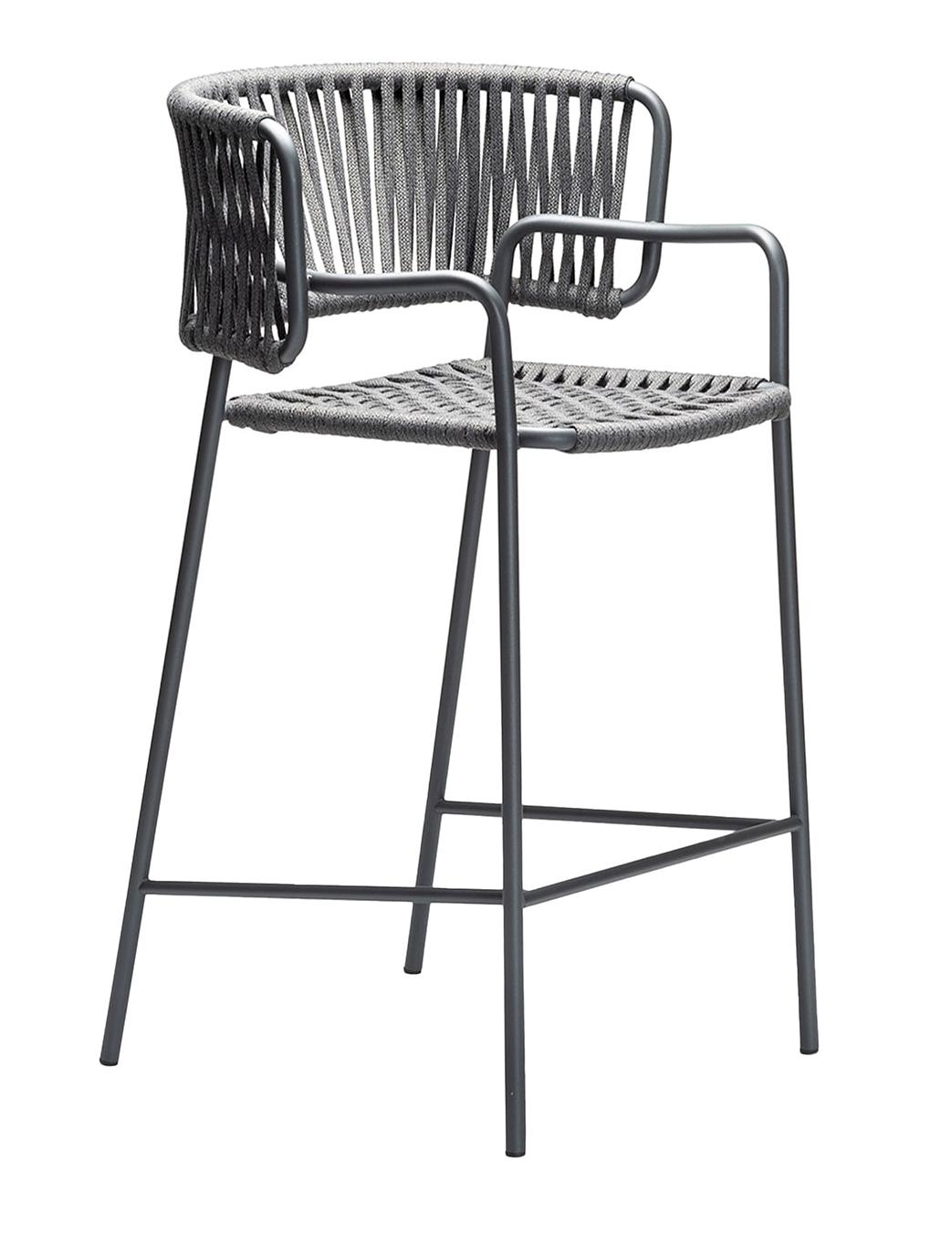 Klot Grey Outdoor Bar Stool