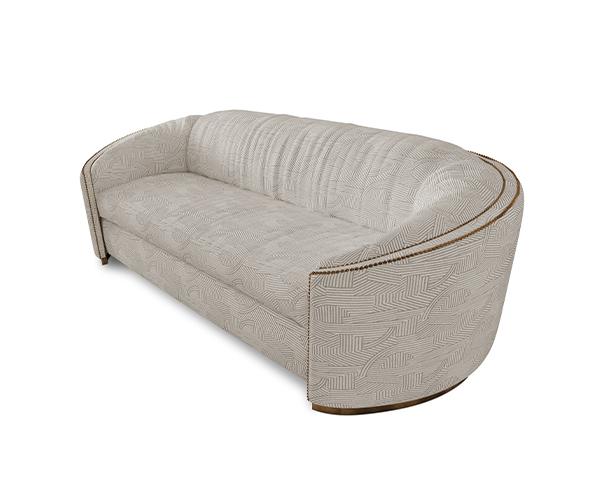Premium Beige Curved Sofa