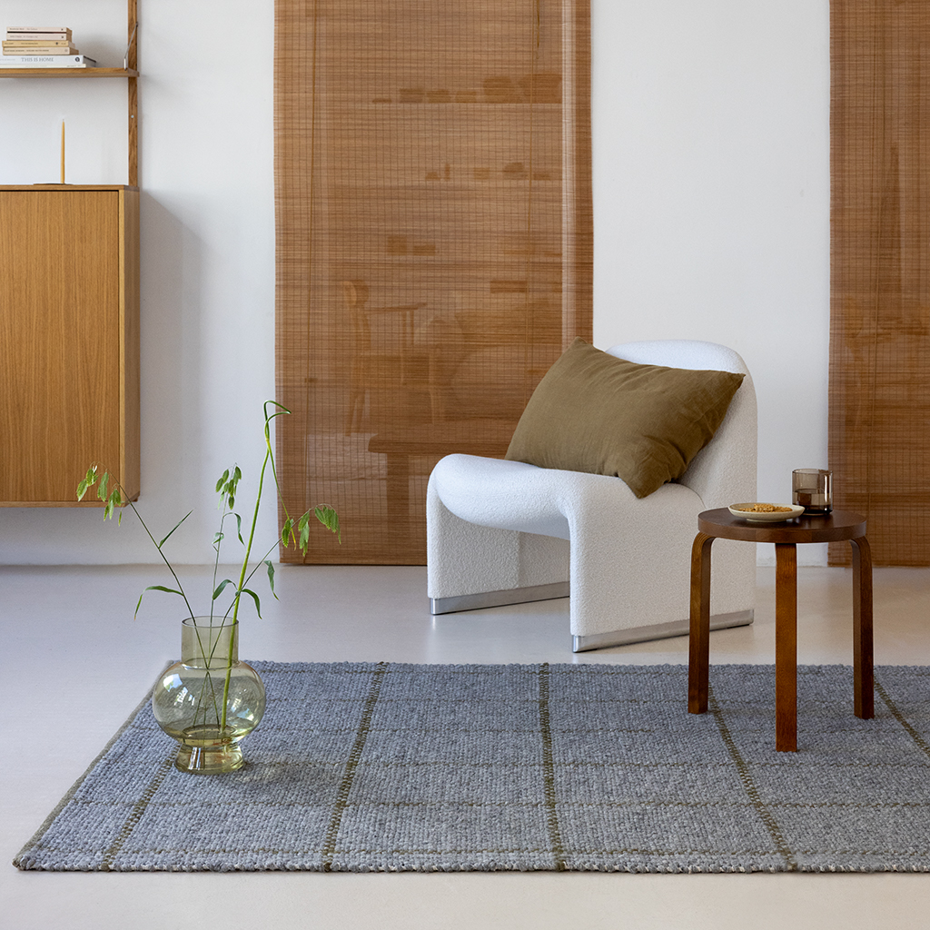 Craft Matter Check Slate/Oli Rug