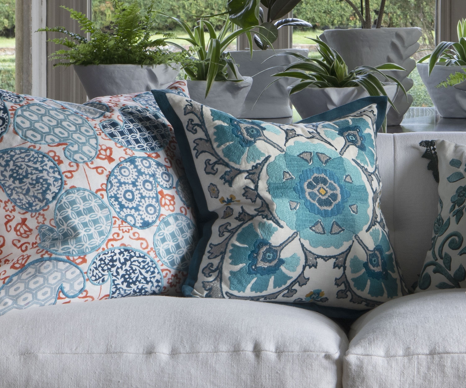 Alexi Peacock 50 × 50 Cushion