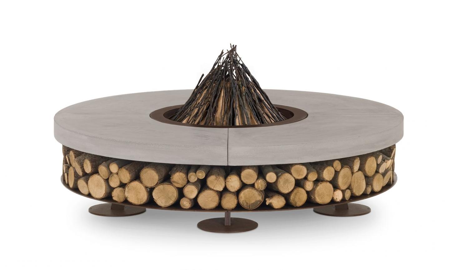 Ercole Concrete Grey Fire Pit | Dimensions: Ø 150 cm
