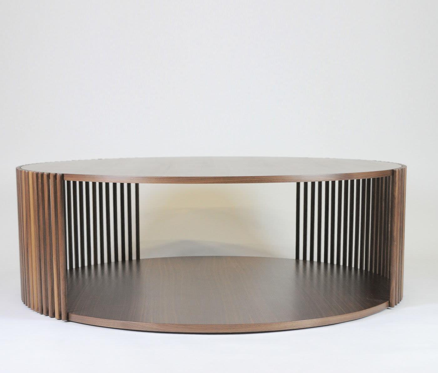 Round Large Wooden Coffee Table