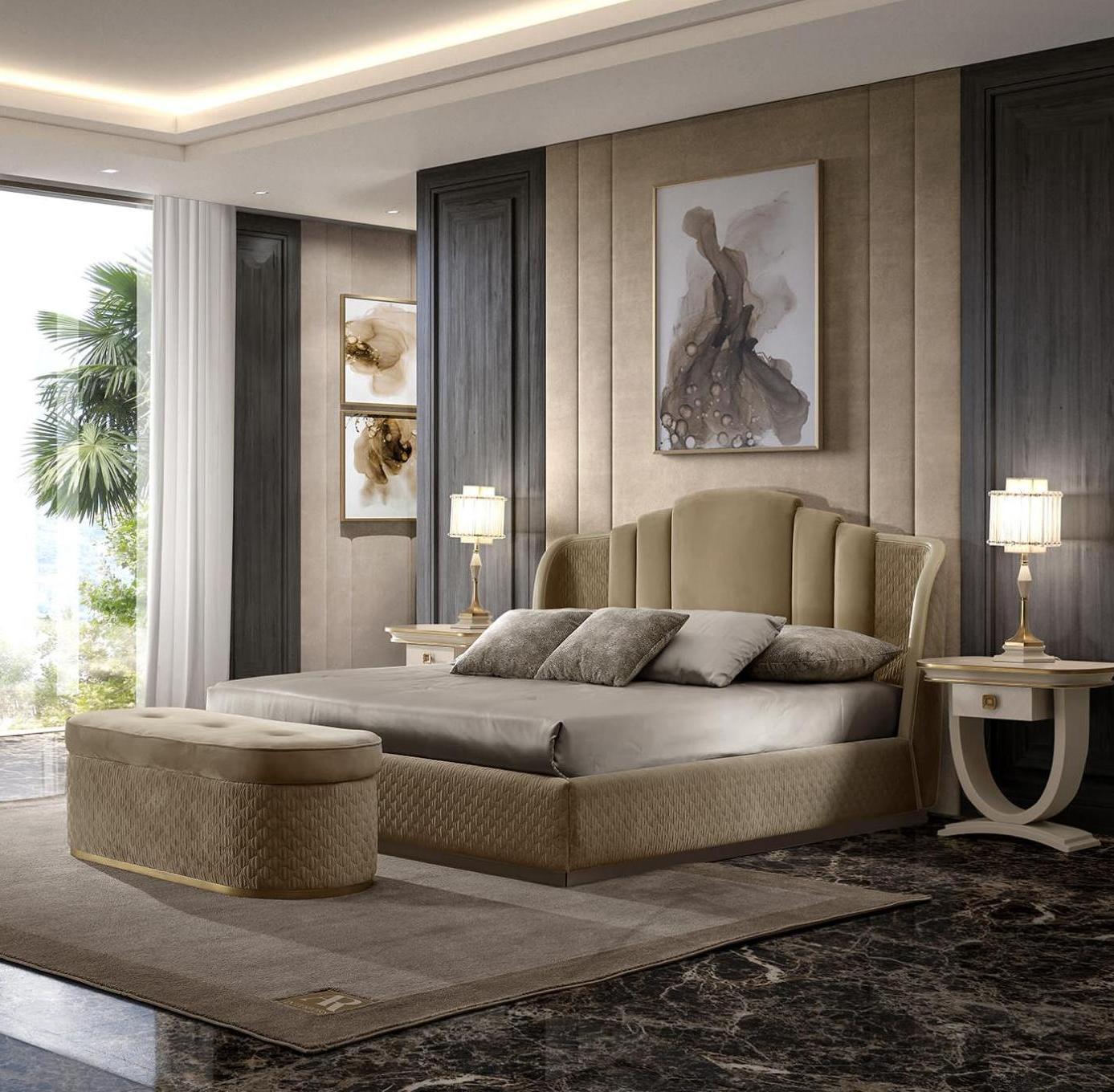 Opulent Beige Luxury Bed