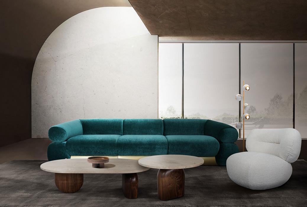 Kingsley Green Sofa - 1