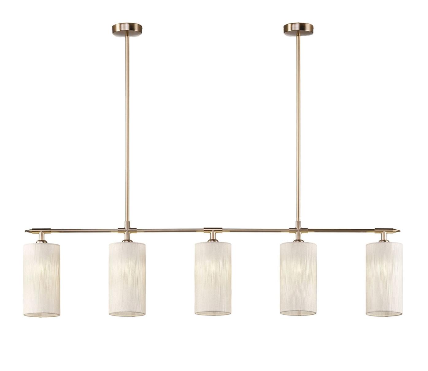 Linear Chandelier in Soft Gold Brass