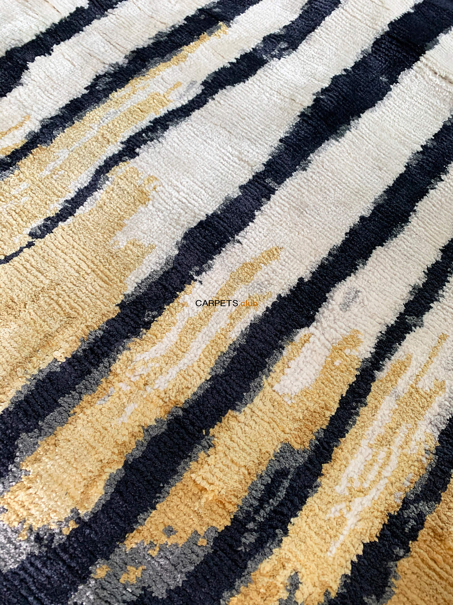 Zebra Hand-Knotted Rug