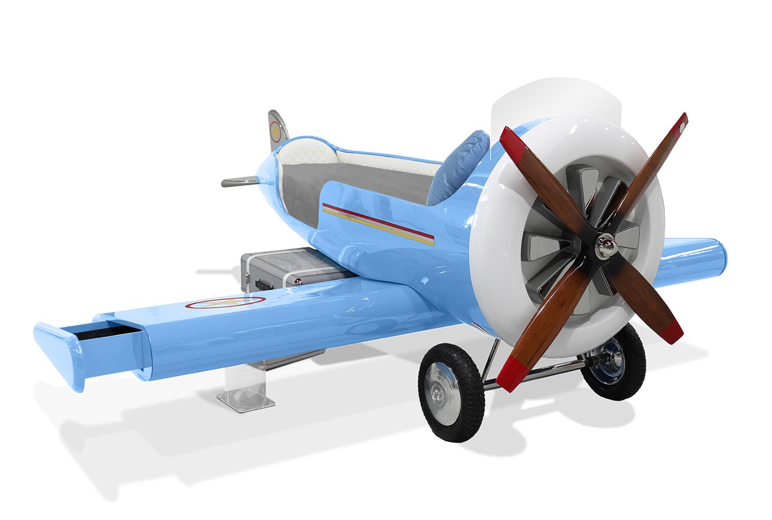 Cloud Glider Blue Plane Bed