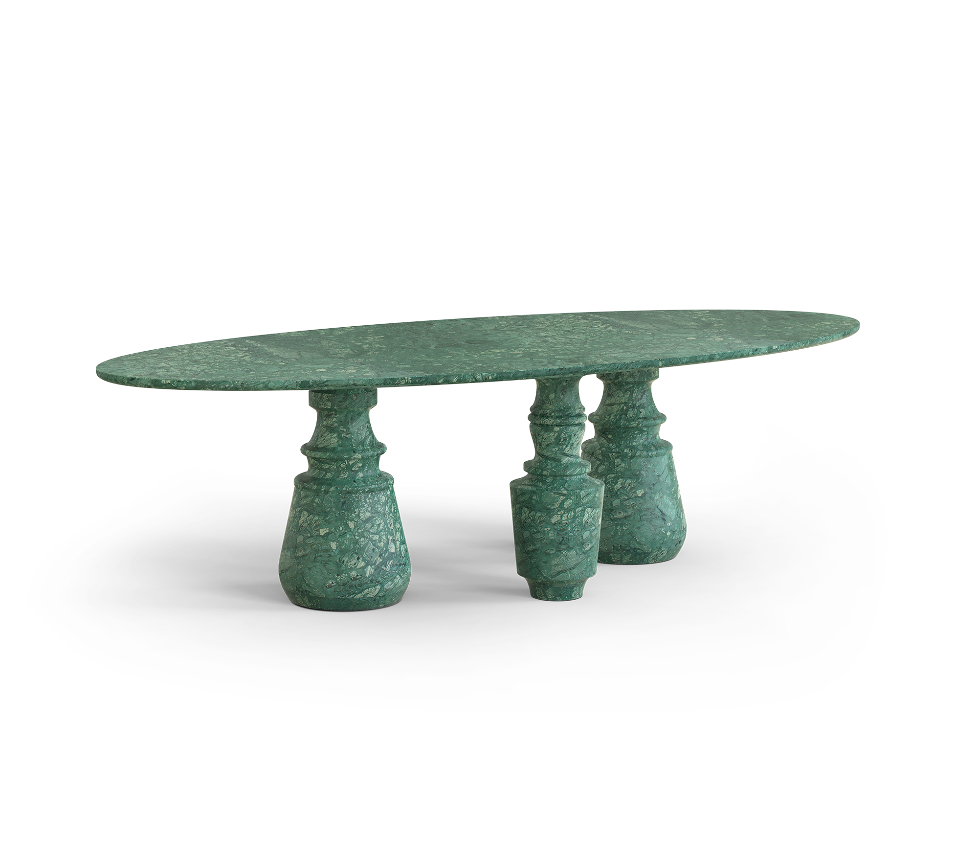 Obsidian Oval XL Guatemala Stone Dining Table