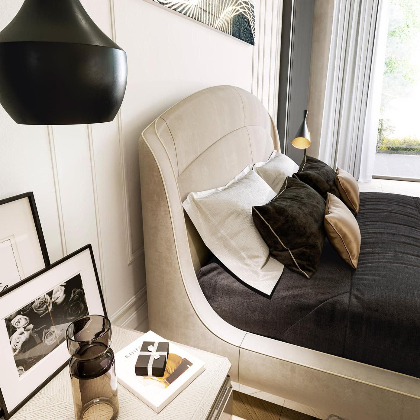 Modern Beige Designer Bed