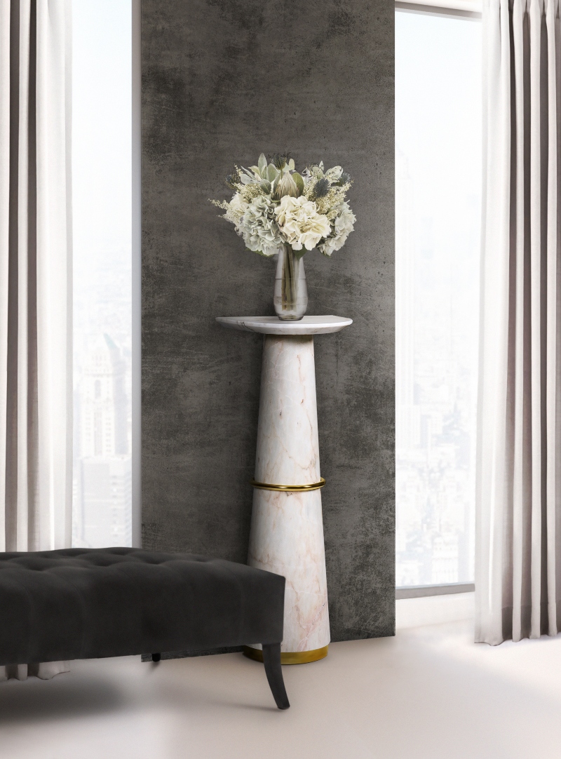 Marble Pedestal Table