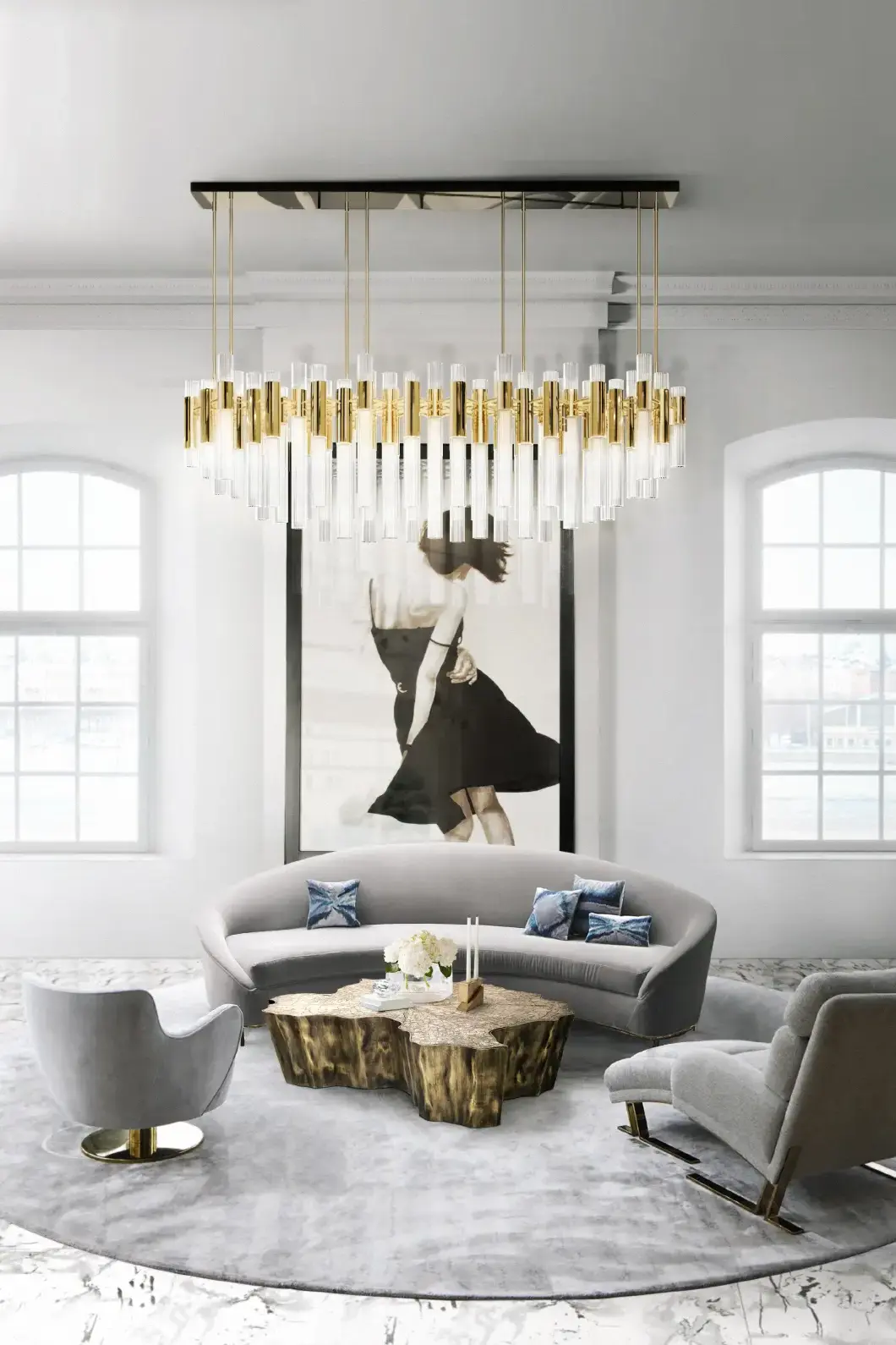 Waterfall Rectangular Suspension - 8