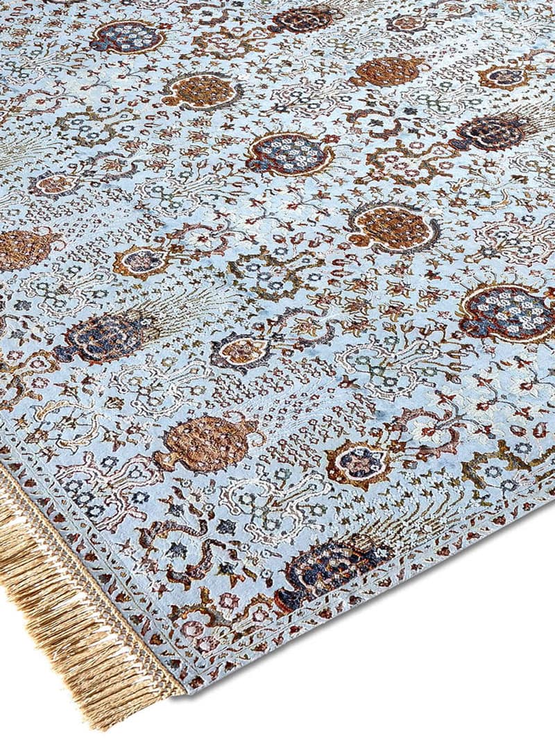 Isfahan Light Blue Handmade Luxury Rug