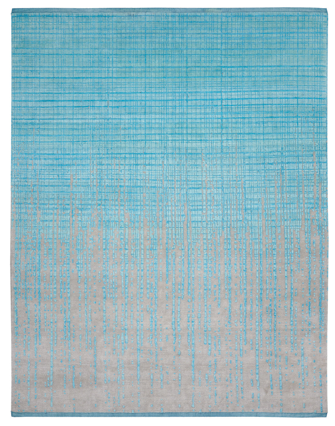 Grid Vendetta Aqua Rug