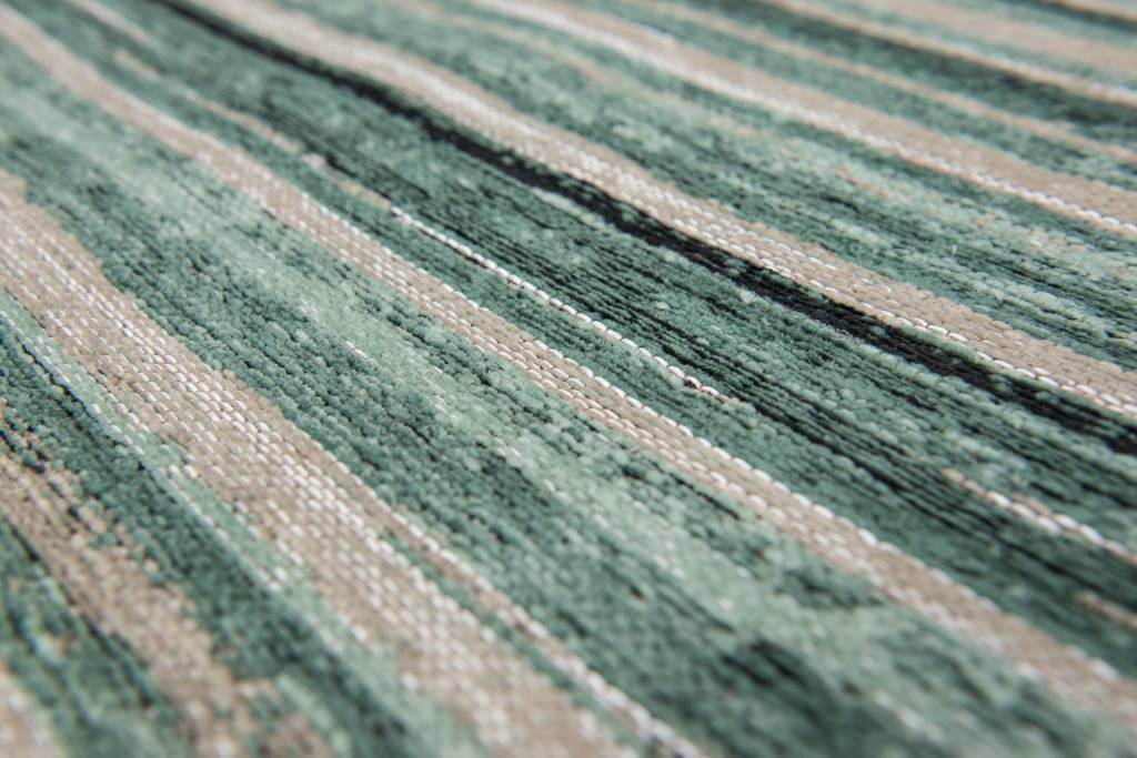 Green Stripes Rug ☞ Size: 80 x 150 cm