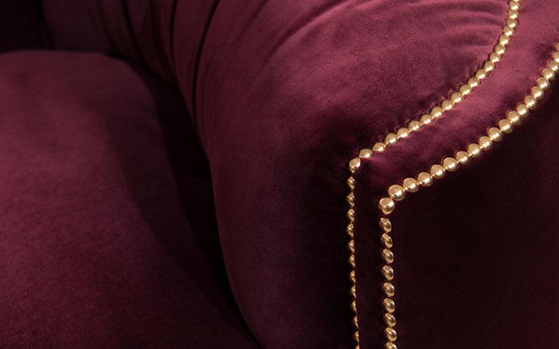 Premium Red Curved Sofa
