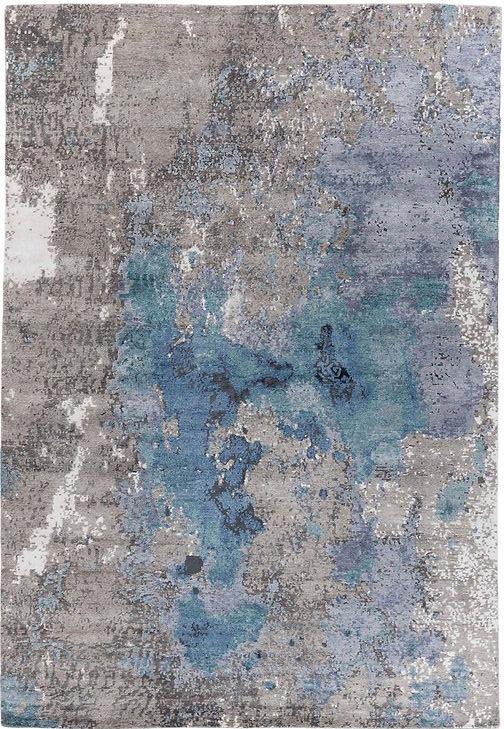 Hand-Knotted Abstract Rug