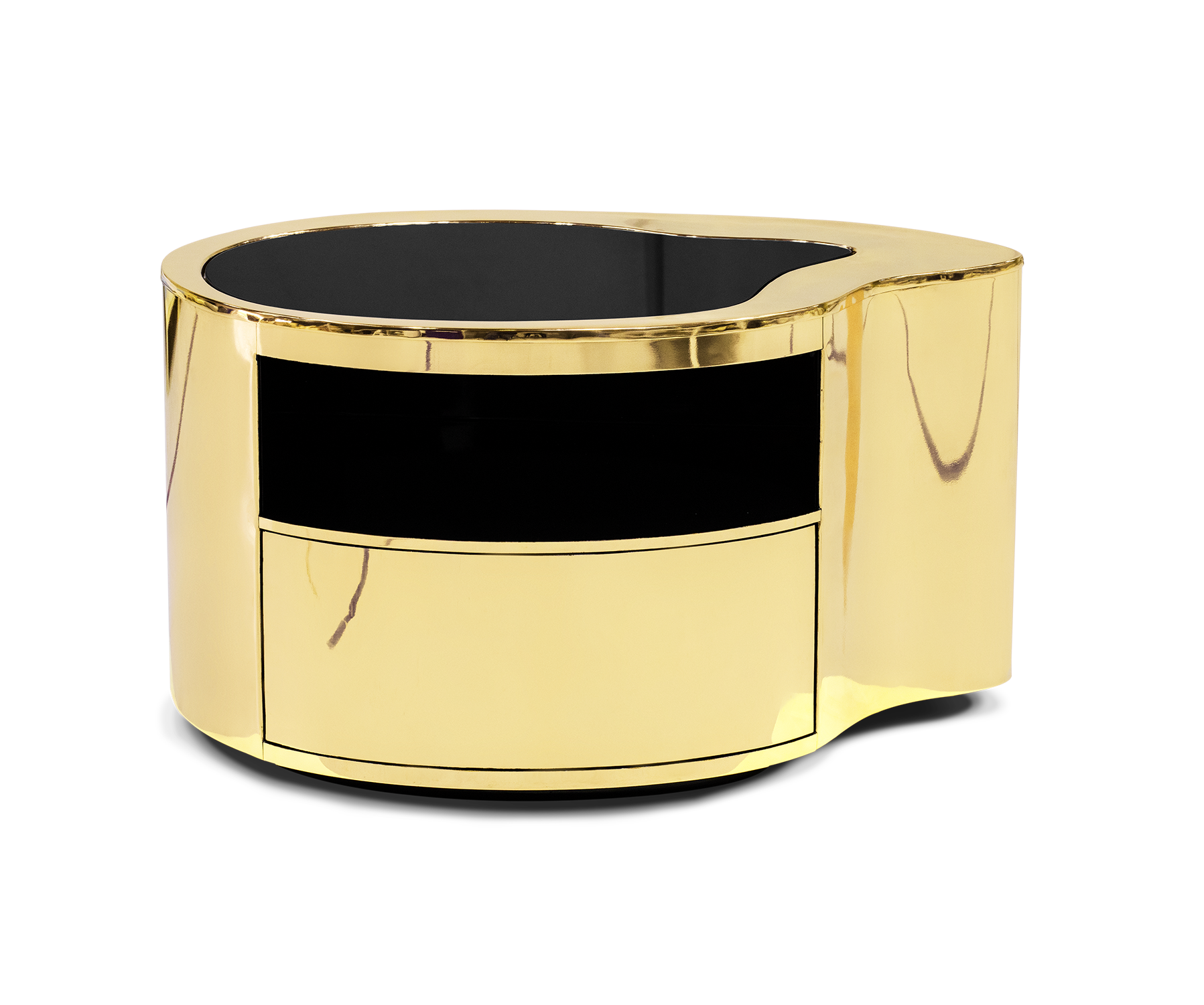 Crest Gold Bedside Table