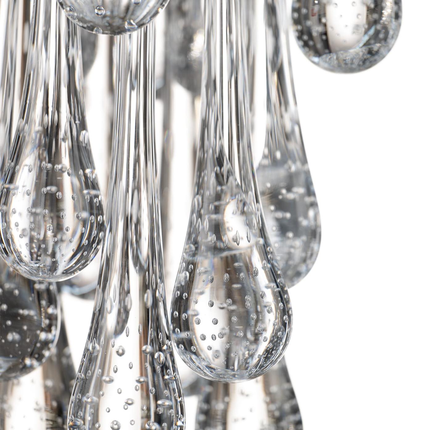 Modern Murano Droplet Chandelier in Soft Gold Finish