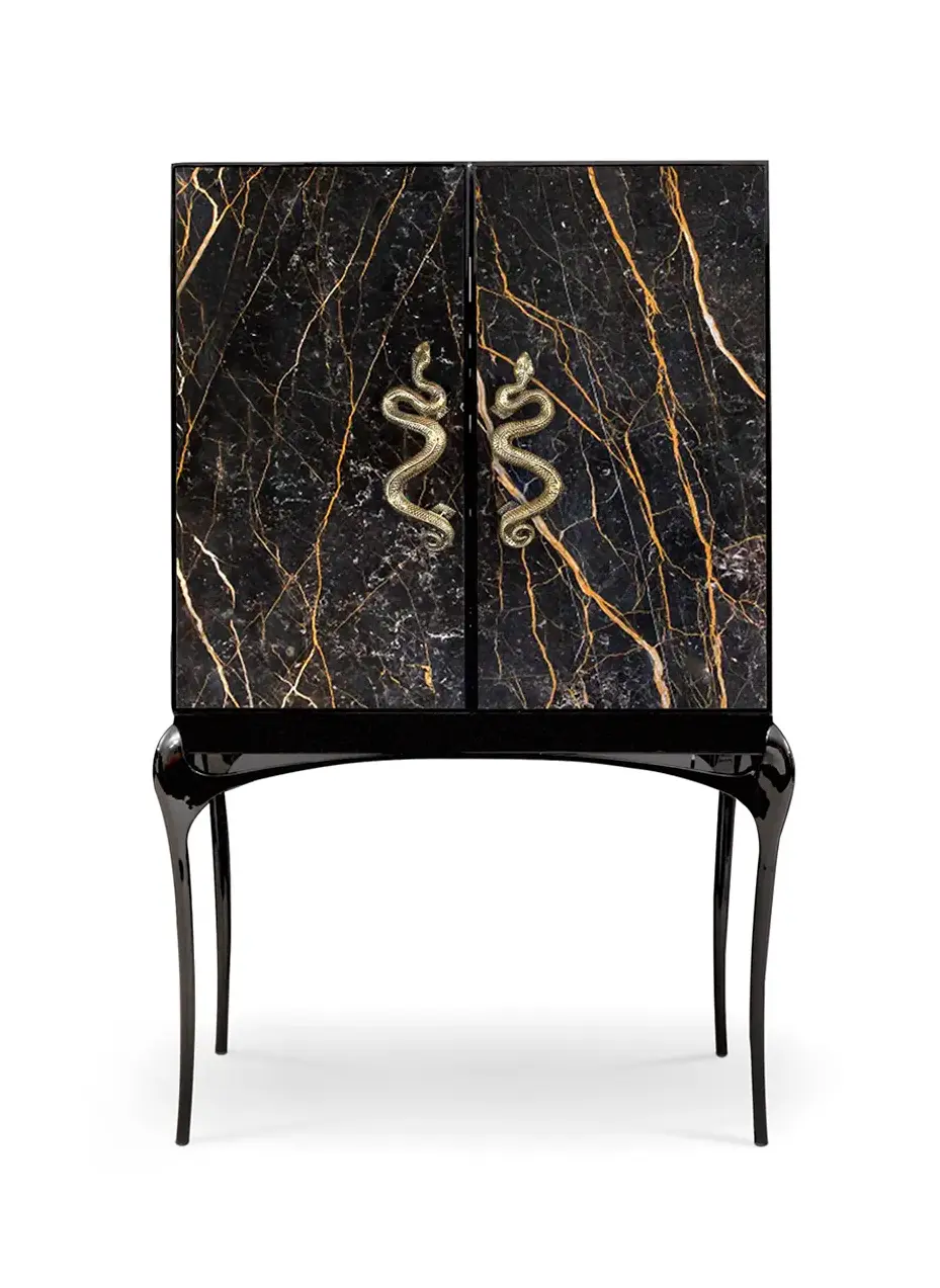 Nirvana Port Laurent Marble Bar Cabinet