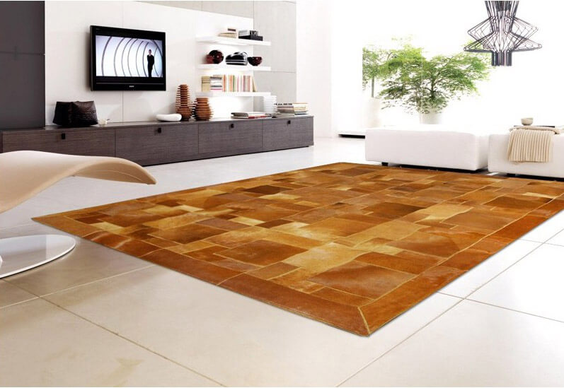 Puzzle col.3 Cowhide Rug